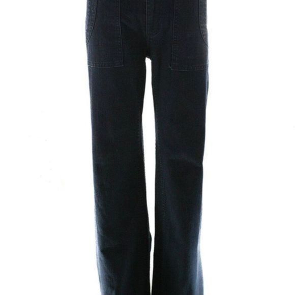 GREY ANT- Navy Cotton Wide Leg Pants Size 8 - Picture 4 of 9
